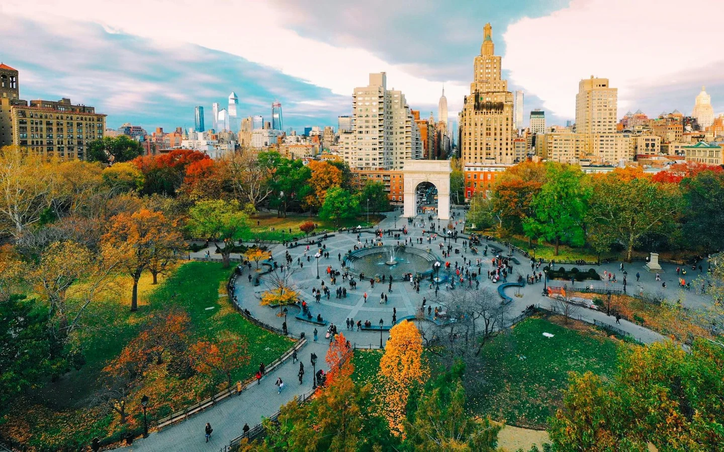Washington Square Park and its arch